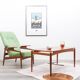 Large Scandinavian coffee table in teak from the 1960s.