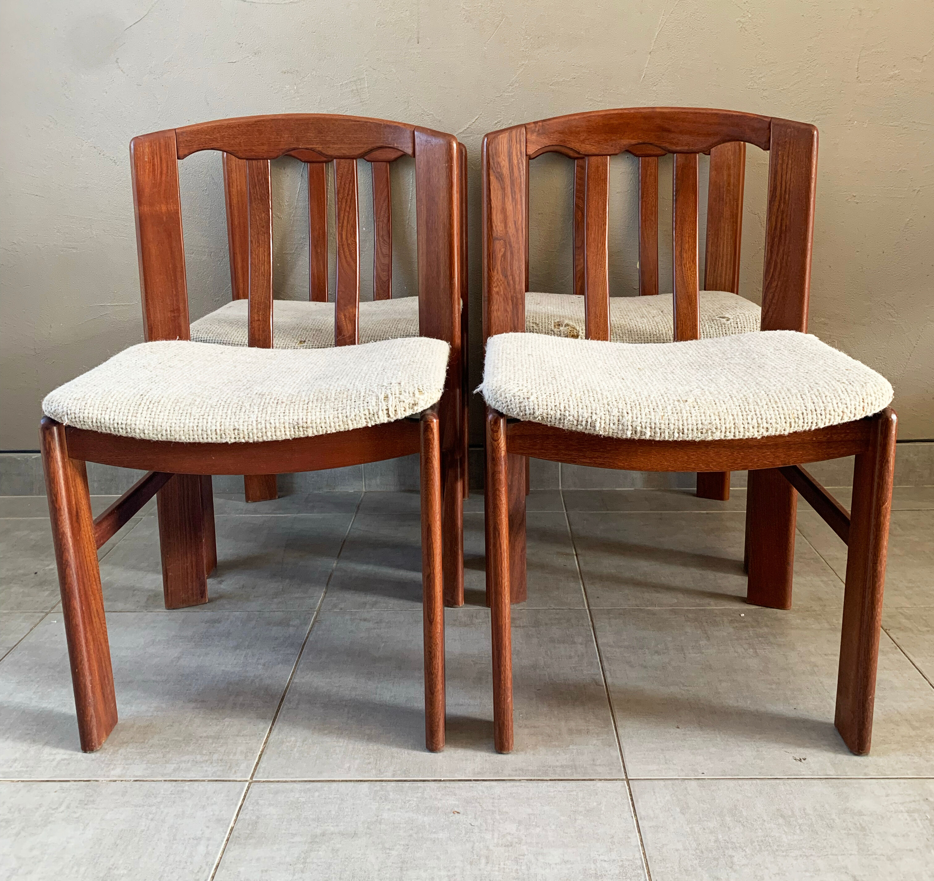 Set of 4 Danish chairs, 60s teak
