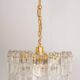 Superb brass lamp with crystal glass, Palazzo, Kalmar, Austria, 1970.