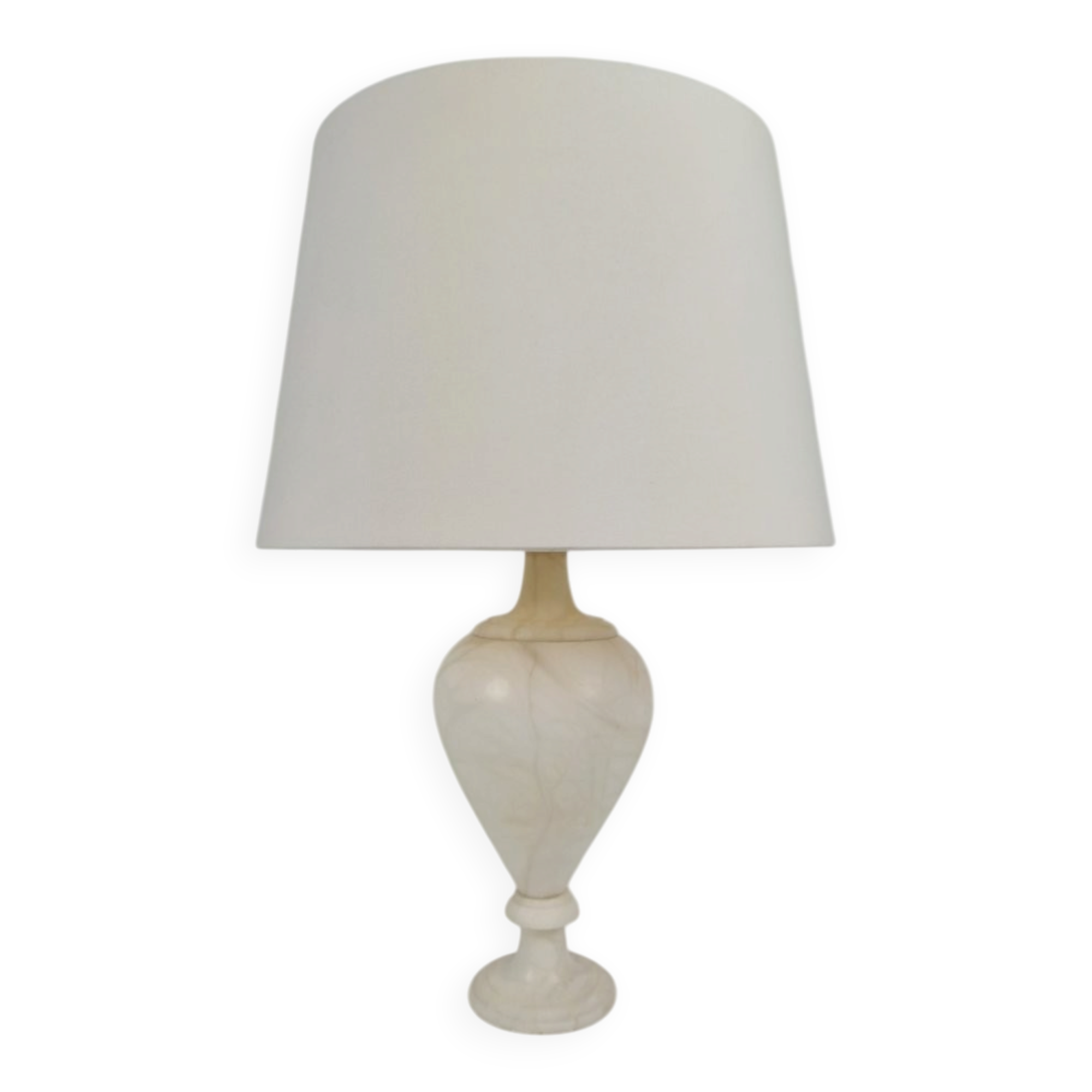 Alabaster Amphora Shaped Mother Table Lamp by Nelson Bloncourt, 1960s