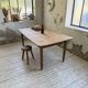 Beech and pine farmhouse table with spindle legs 170 cm