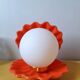 Lampe coquillage en porcelaine et opaline 1980