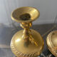 Pair of miniature torch brass candlesticks from the 70s