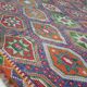Vintage Turkish kilim, handwoven, 186x227 cm.