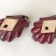 Pair of vintage shell ceramic wall lamps