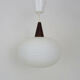Scandinavian suspension teak and opaline, 1960 Denmark