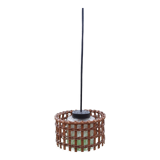 Chiseled glass and wicker suspension 1970