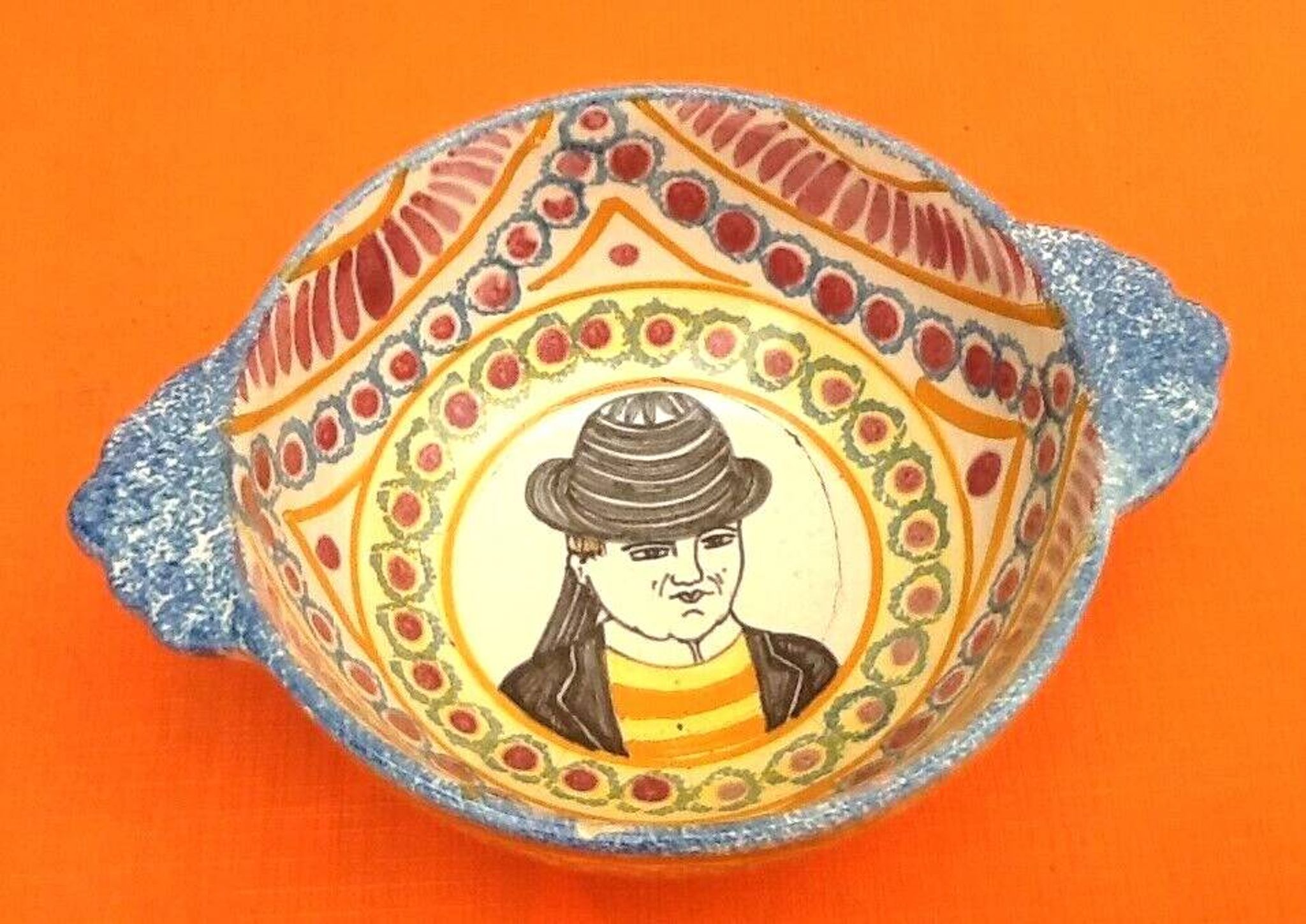 2 old ear bowls Faience from Quimper Henriot Quimper