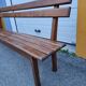 Exotic solid wood church pew 1970