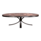 Coffee table in lava stone, ceramic and steel by Jean Jaffeux 1960.