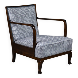Fauteuil Art Déco Scandinave Entièrement Restauré Années 40