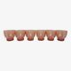 6 pink glass water glasses