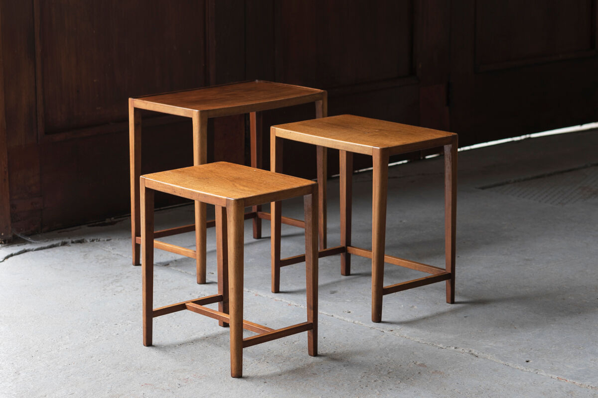 Set of 3 nesting tables in teak wood, Denmark, 1960’s