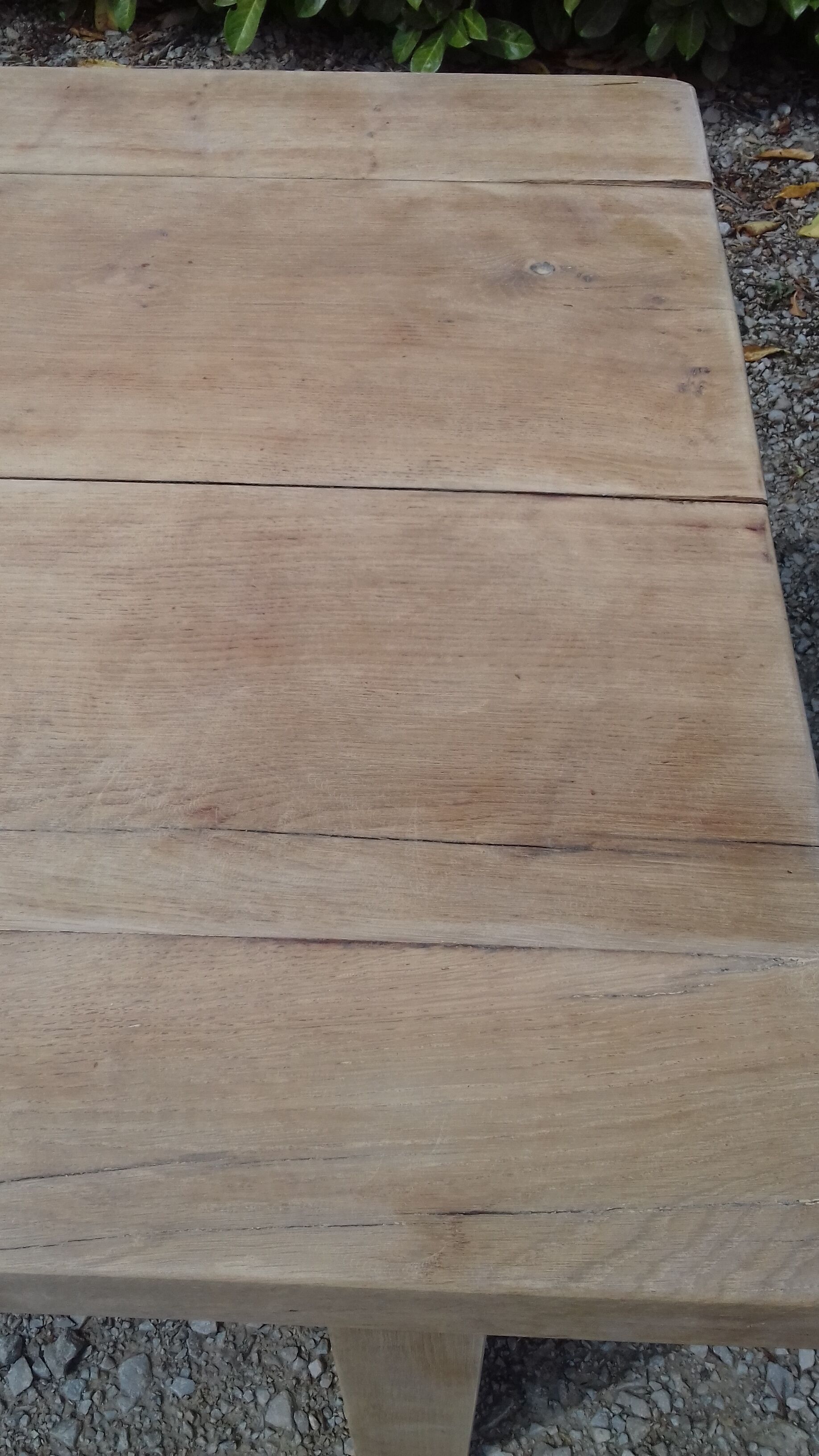 Farm table solid oak raw wood