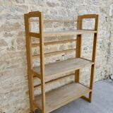 Folding shelf, bookseller, light wood