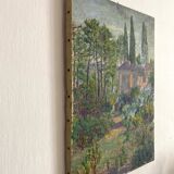 Southern landscape painting, canvas on stretcher