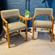 Pair of Olivier de Schrijver armchairs in water hyacinth