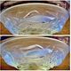Art Deco lamp 1930 wrought iron opalescent glass fish Ezan