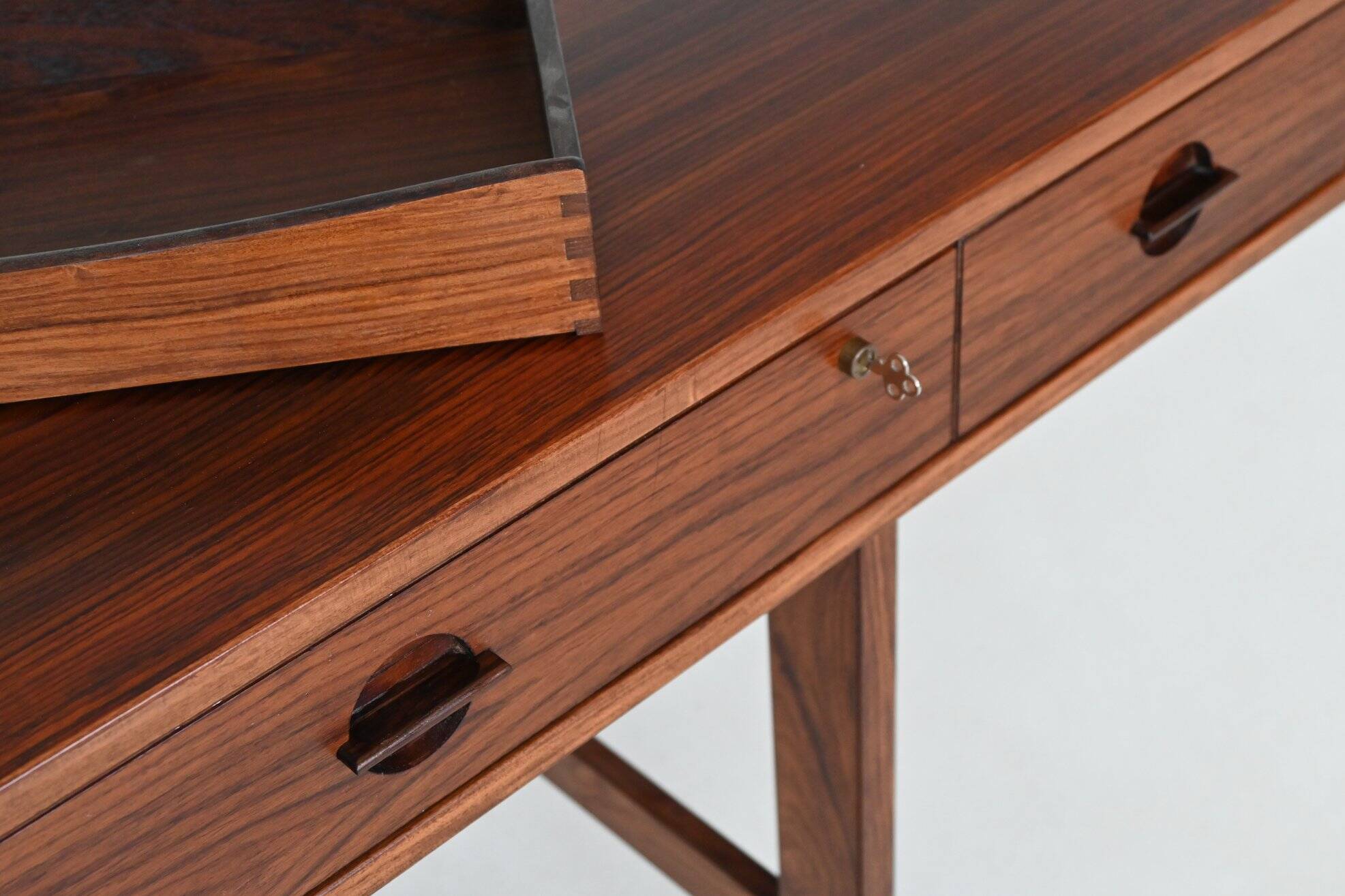 Bureau Peter Lovig Flip-Top Partners en palissandre, Lovig, Danemark, 1960