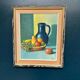 Original Swedish Oil on Canvas – 'Still Life with Fruits and Jug', Unknown Artist – Signed – Vintage and Framed – 52 × 44 cm (20.4" × 17.3")