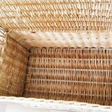 Rattan storage bench, toy box, laundry box