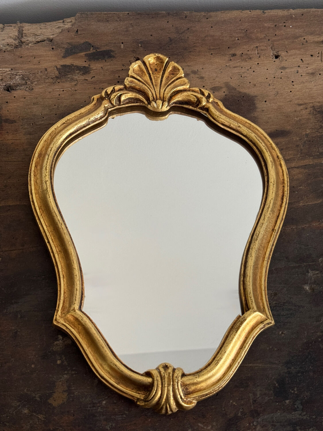 Vintage Baroque Golden Resin Mirror