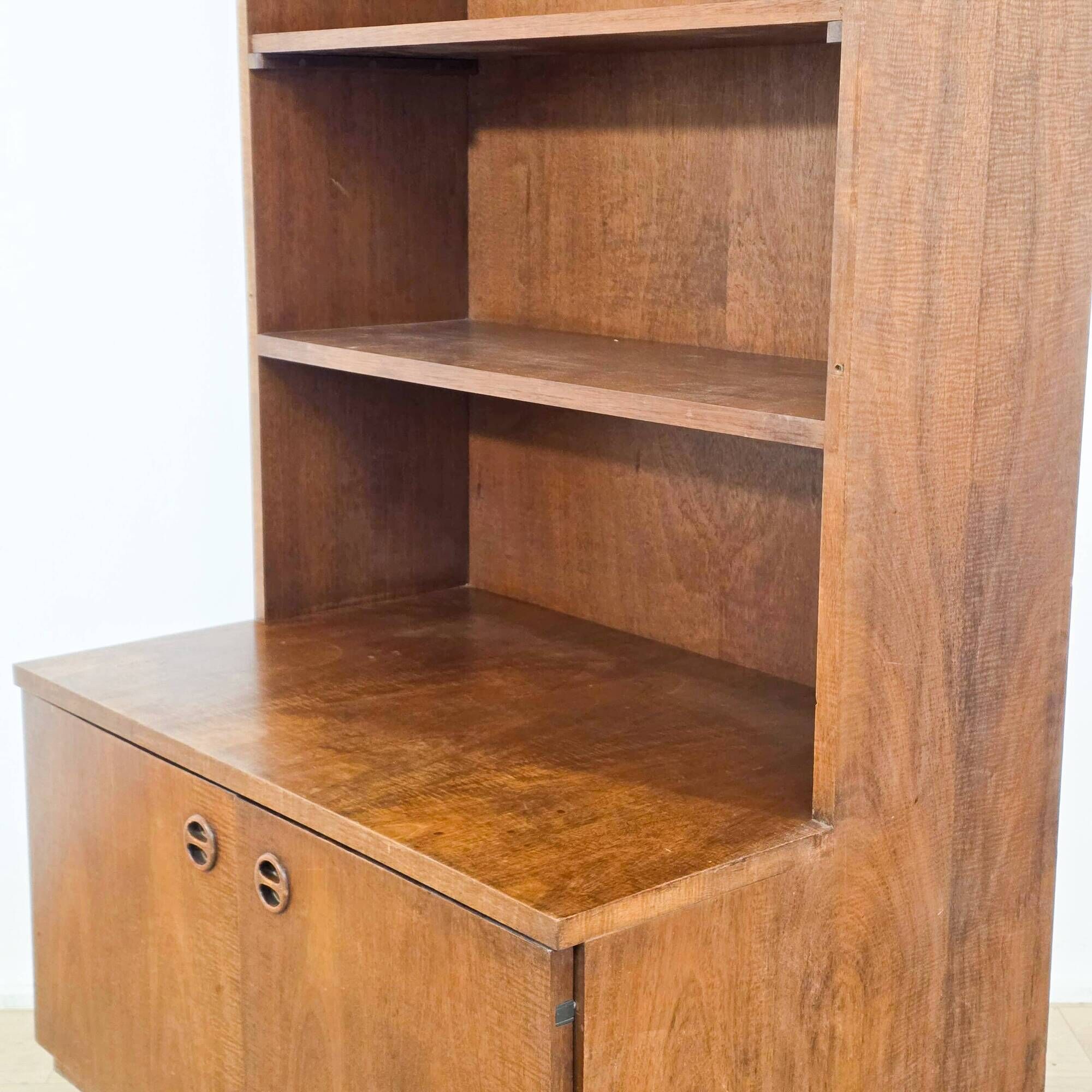 Scandinavian solid wood bookshelf, Mid-Century style, 1960s
