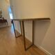 Brass and smoked glass console table by Italchrome, Italy, 1970s