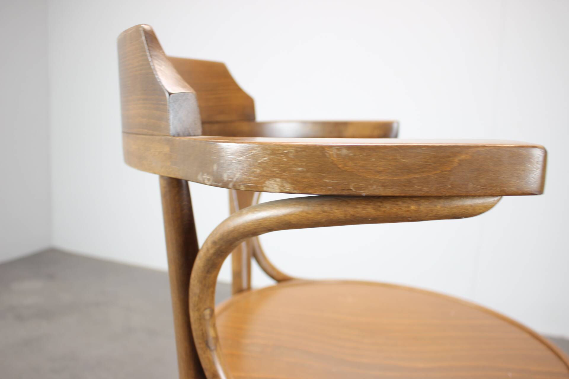 1993 ton czechoslovakia bentwood swivel armchair in the thonet tradition