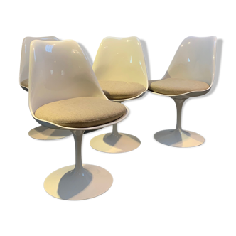 Set of 4 swivel chairs by Eero Saarinen for Knoll circa 1970