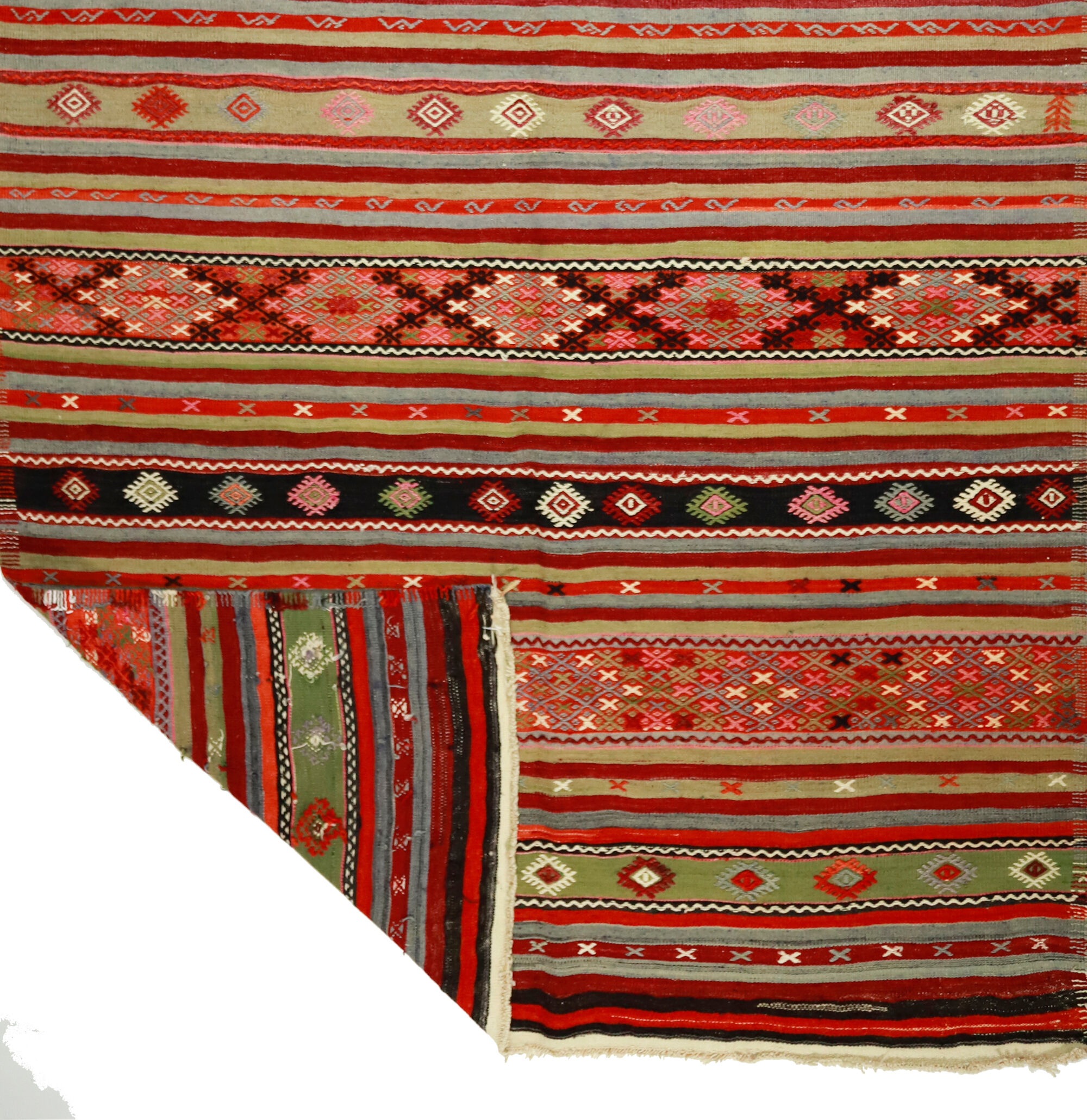 Anatolian handmade kilim rug 373 cm x 295 cm