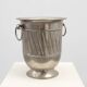 Art deco Metal Ice Bucket with Ring Handles, France 1920s