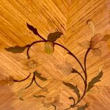 Curved chest of drawers Louis XV style in marquetry