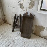 Brutalist solid wood console