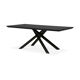 Table à manger style industrielle en bois et métal noir