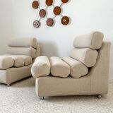 Pair of 70s designer armchairs