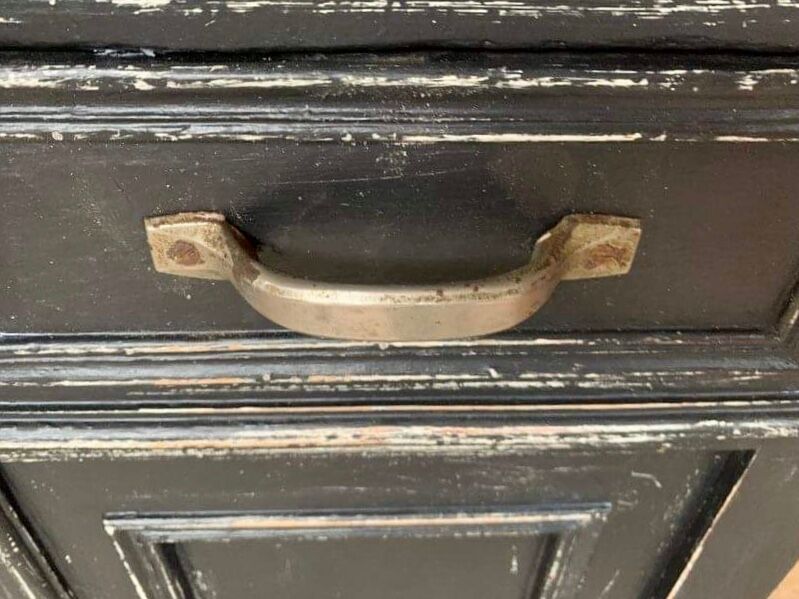 Craft furniture look industrial 2 doors 2 drawers raw tray early 2Xth