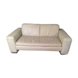 Natuzzi design sofa in cream leather