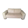 Natuzzi design sofa in cream leather