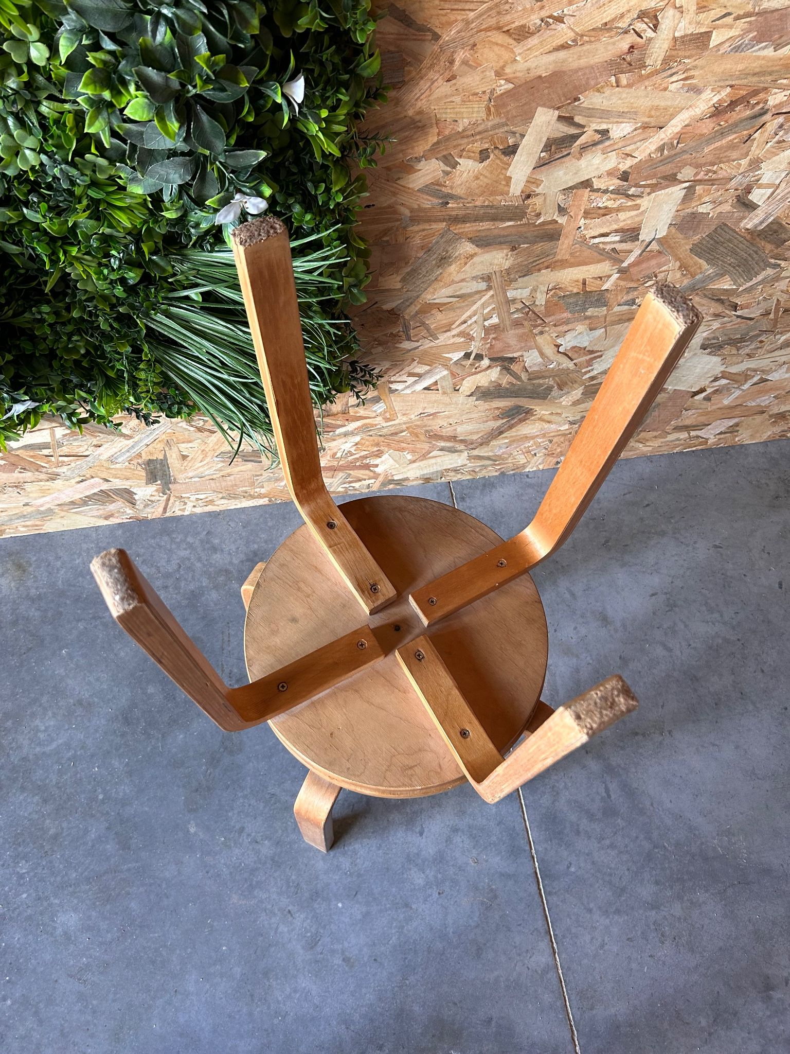 pair of Aalto Artek E60 stools