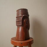Head carved in wood African Art