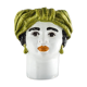 Medium-green woman head vase