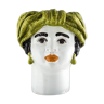 Medium-green woman head vase