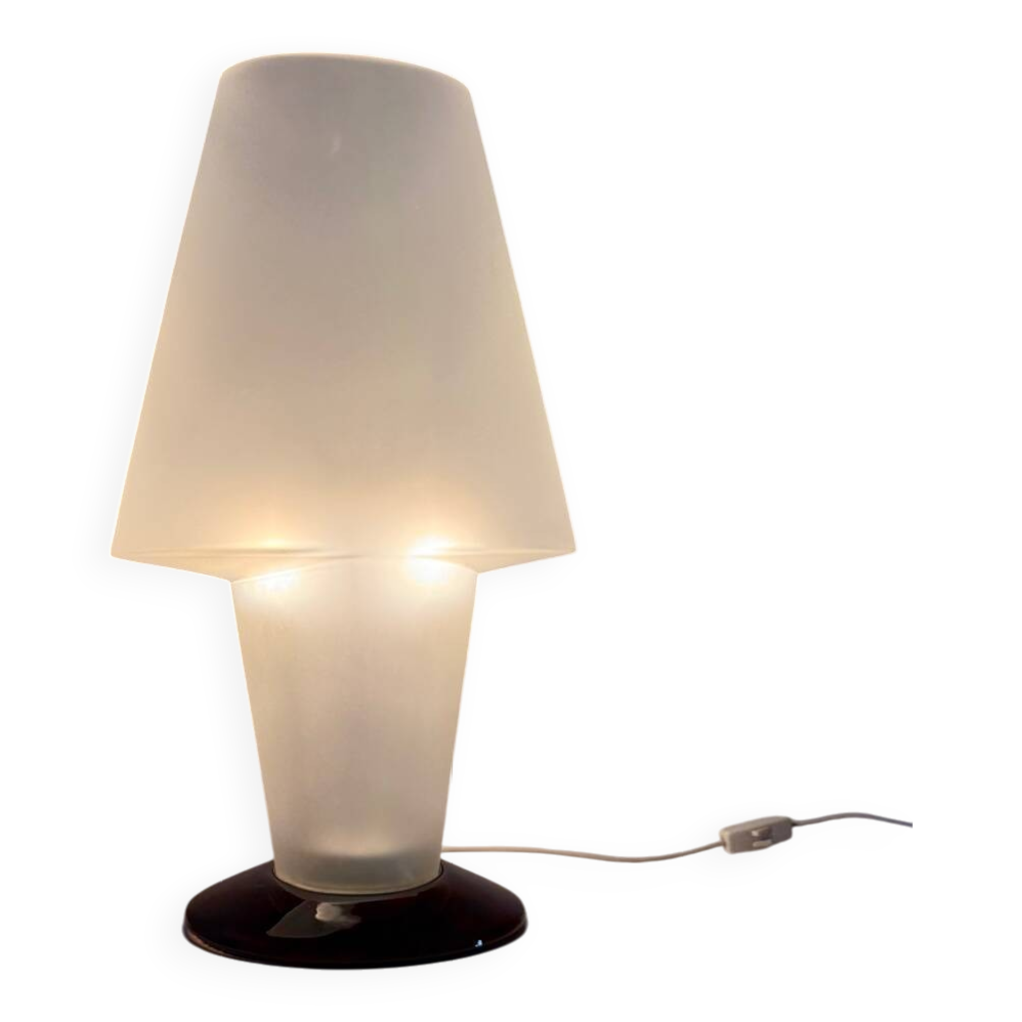 Murano glass table lamp attributed to Mazzega - vintage - 1980s.