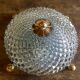 Glass and brass ceiling light