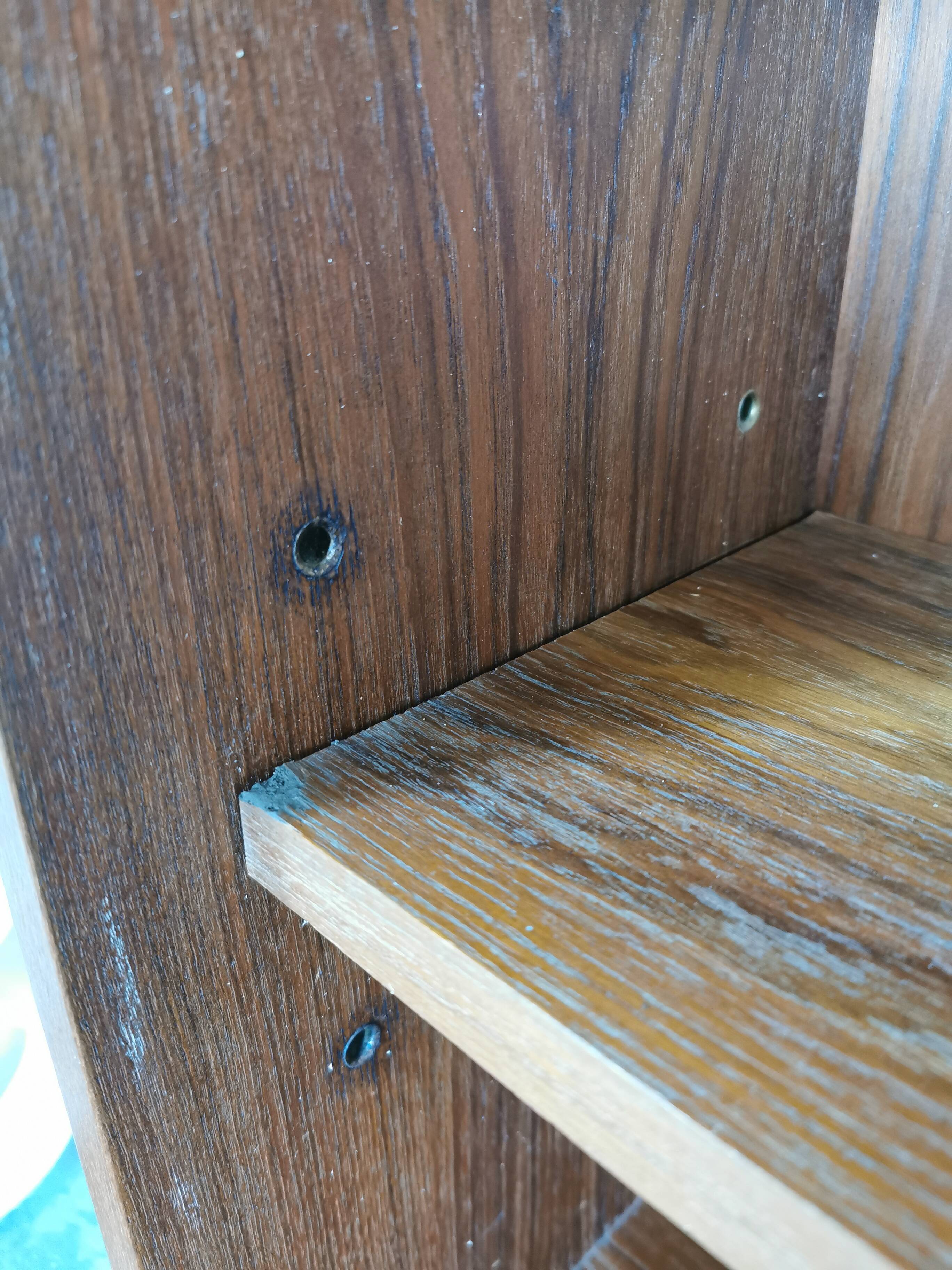 Narrow glass shelf from the 1960s