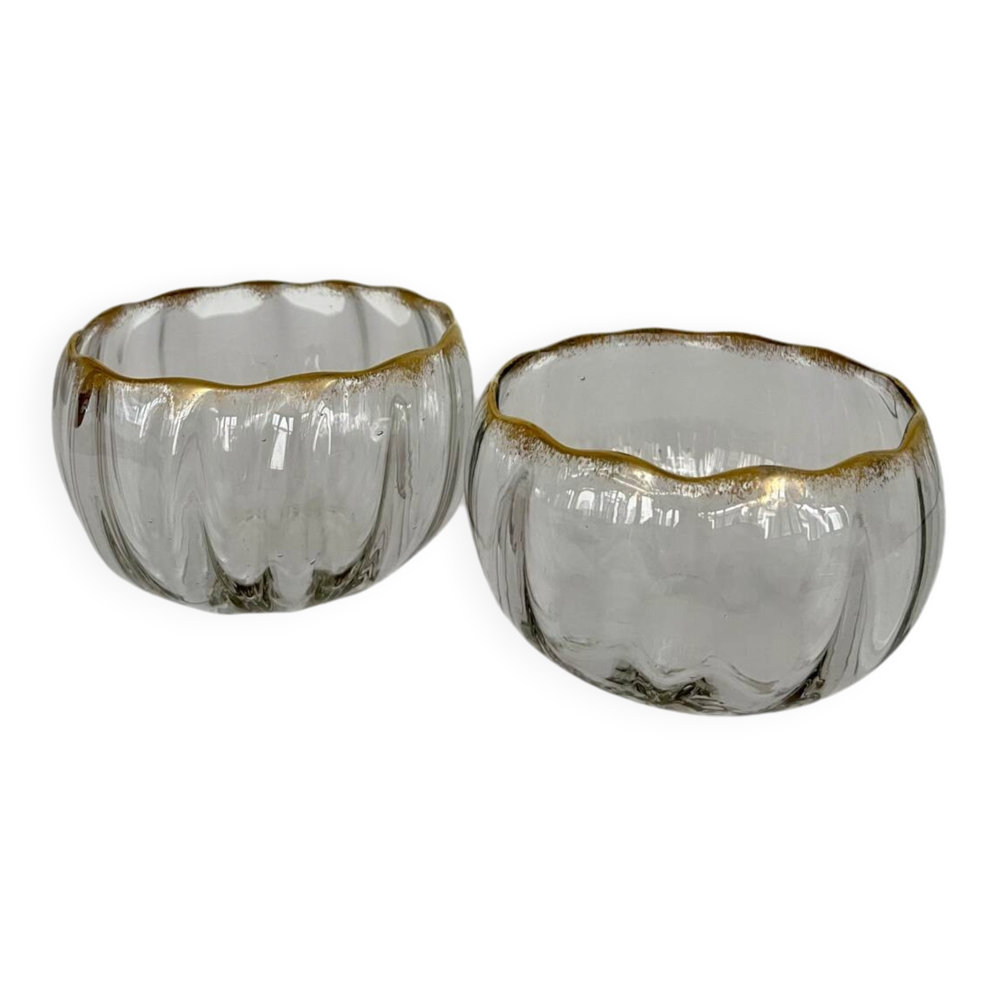 Pair of Baccarat crystal bowls from the Napoléon III period.