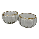 Paire de coupelles cristal Baccarat Napoléon III