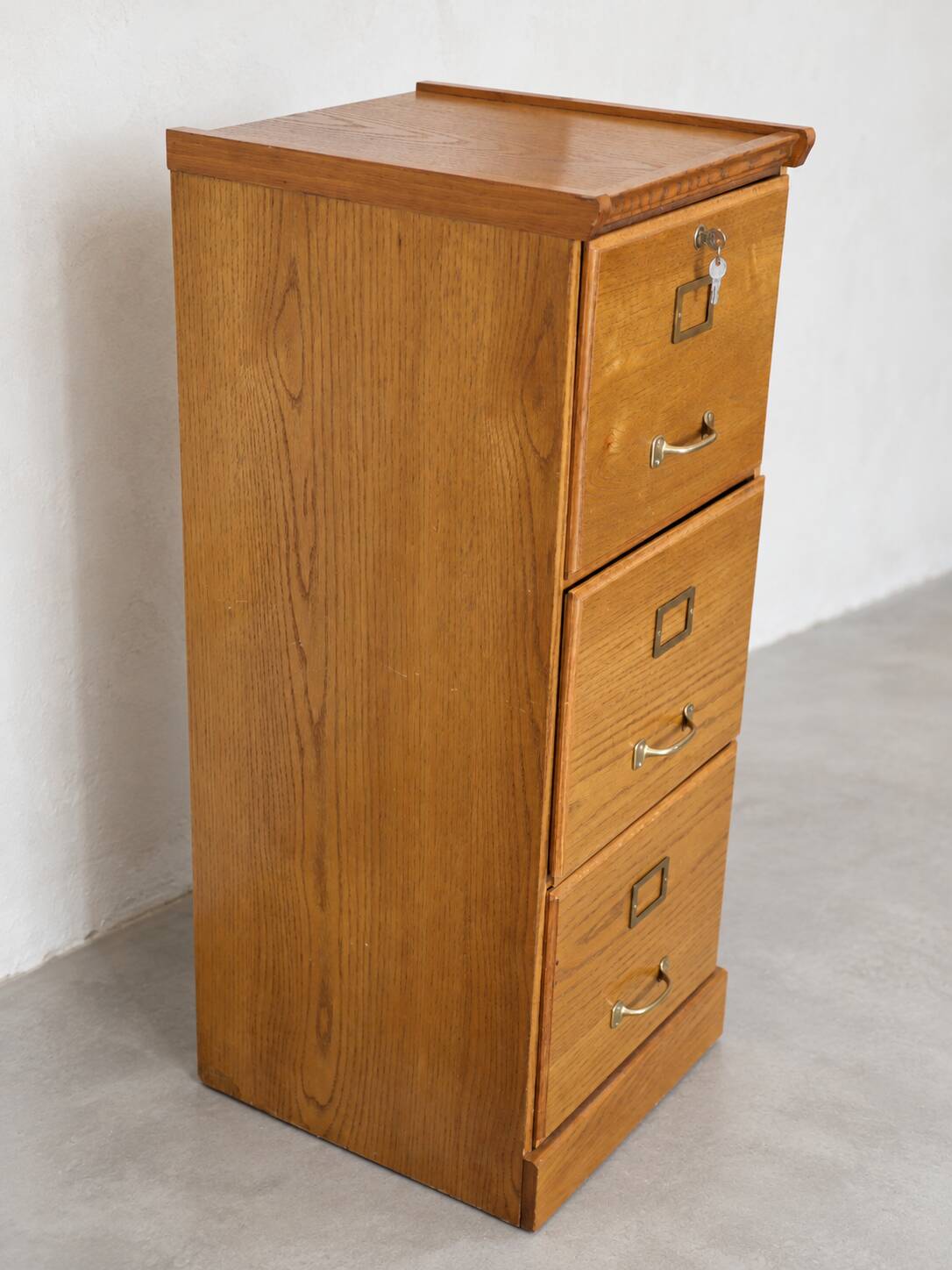 Vintage filing cabinet with three drawers