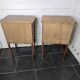 Pair of Louis XV style oak bedside tables